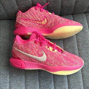 Nike Pink and Yellow Sneakers